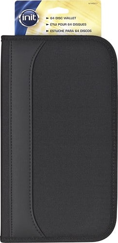 Best Buy: Init™ 64-Disc CD/DVD Wallet Black NT-MS377