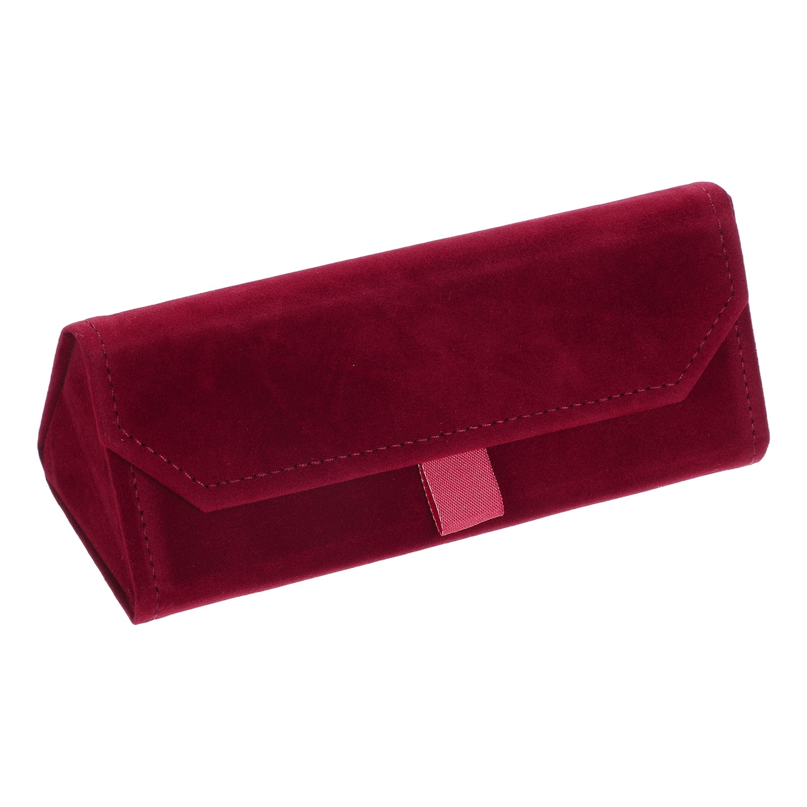 Unique Bargains - Foldable Glasses Case, Triangle Magnetic Sunglass Organizer, Suede Hard Eyeglass Case for Women & Men - Red price history on PriceWatchPro