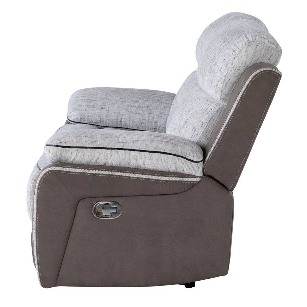 Left. Global Furniture USA - Monroe Manual Reclining Loveseat - Gray.