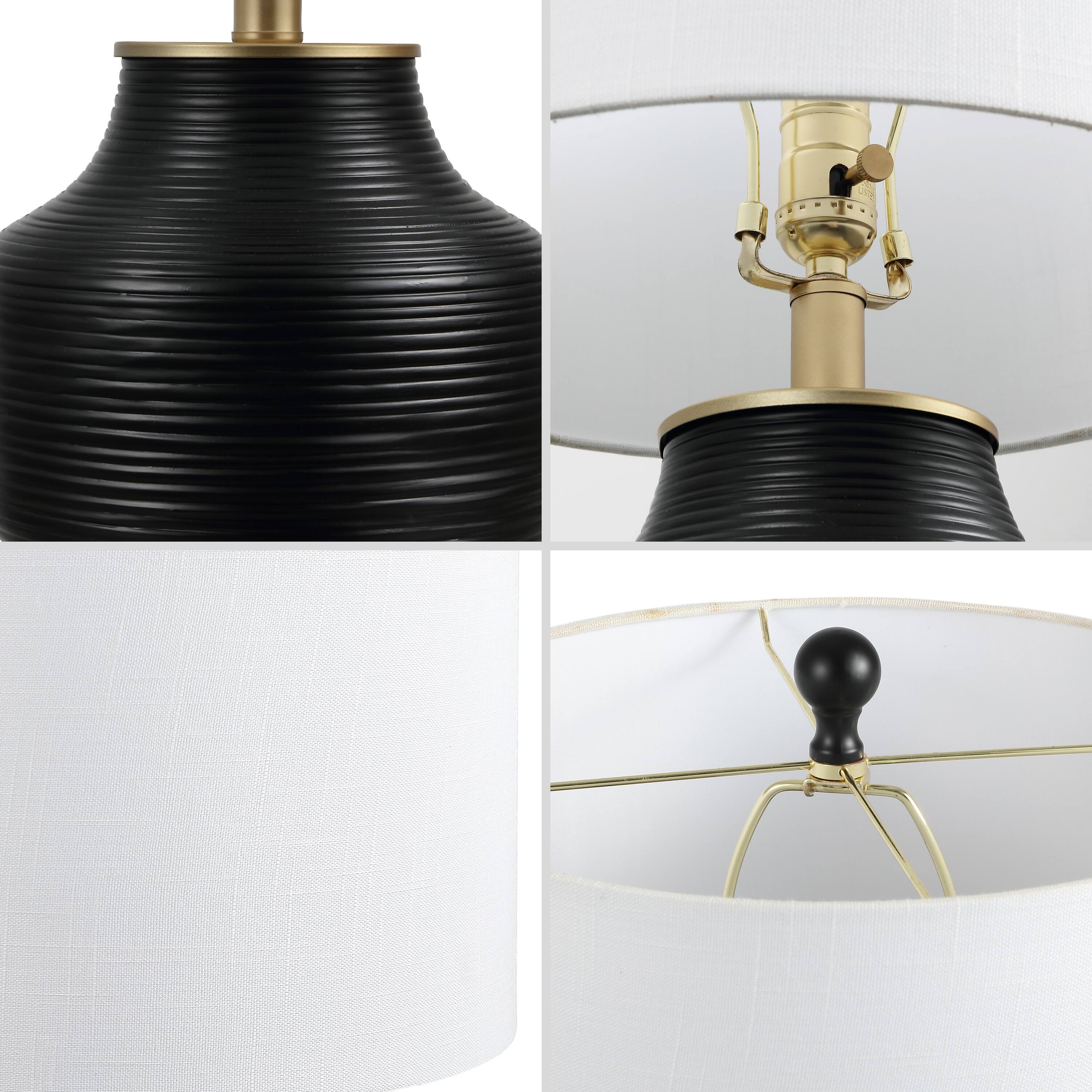 Jonathan Y Malone 20 in. Modern Transitional Ribbed Tapered Ginger Jar ...