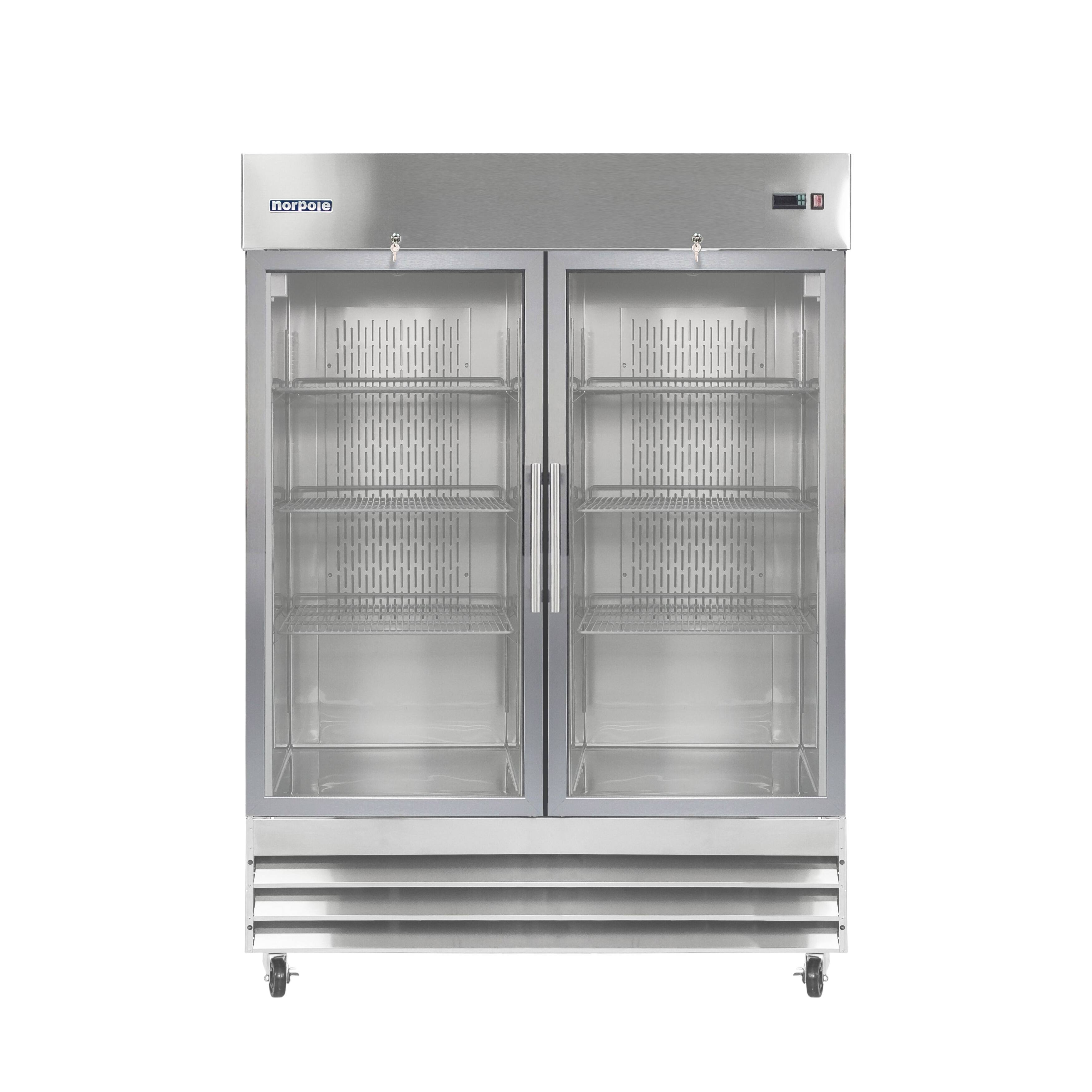 Front. Magic Chef - Commercial 54 in. 48 cu. ft. Frost Free 2-Door Freezer in Stainless Steel - Stainless Steel.
