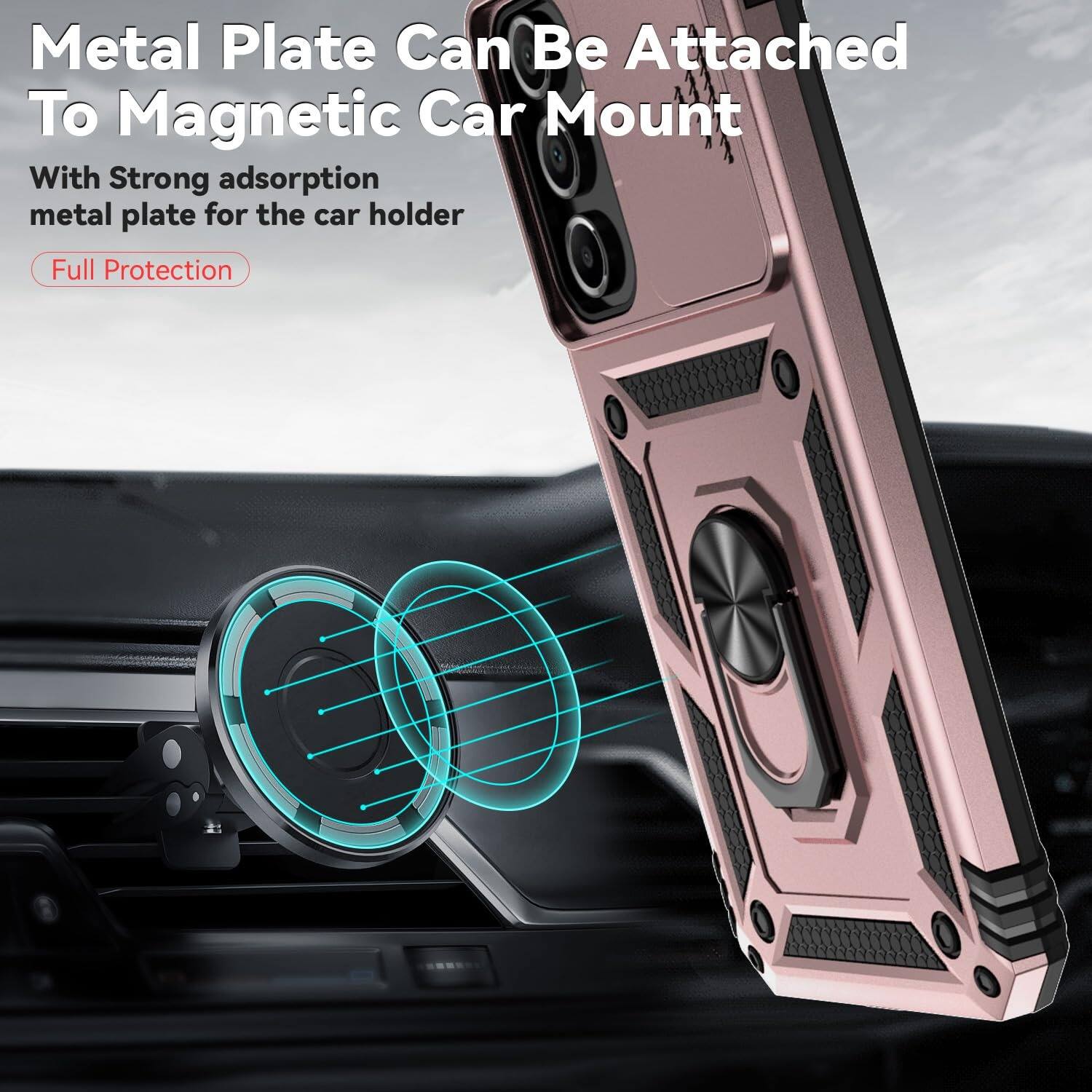 Metal Plate Can Be Attached To Magnetic Car Mount

With Strong adsorption metal plate for the car holder

Full Protection