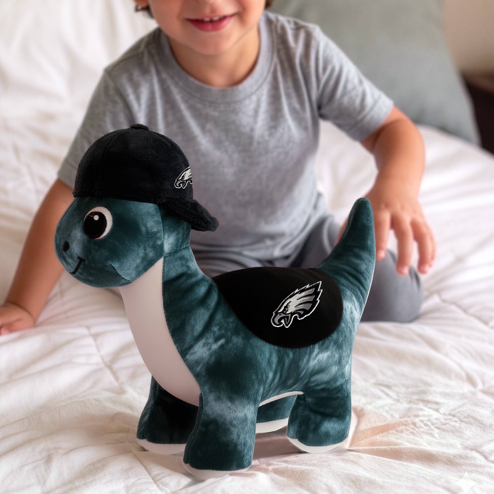 Alt View 2. Sporticulture - Philadelphia Eagles Huddle Plush Fanasaur - Multicolor.