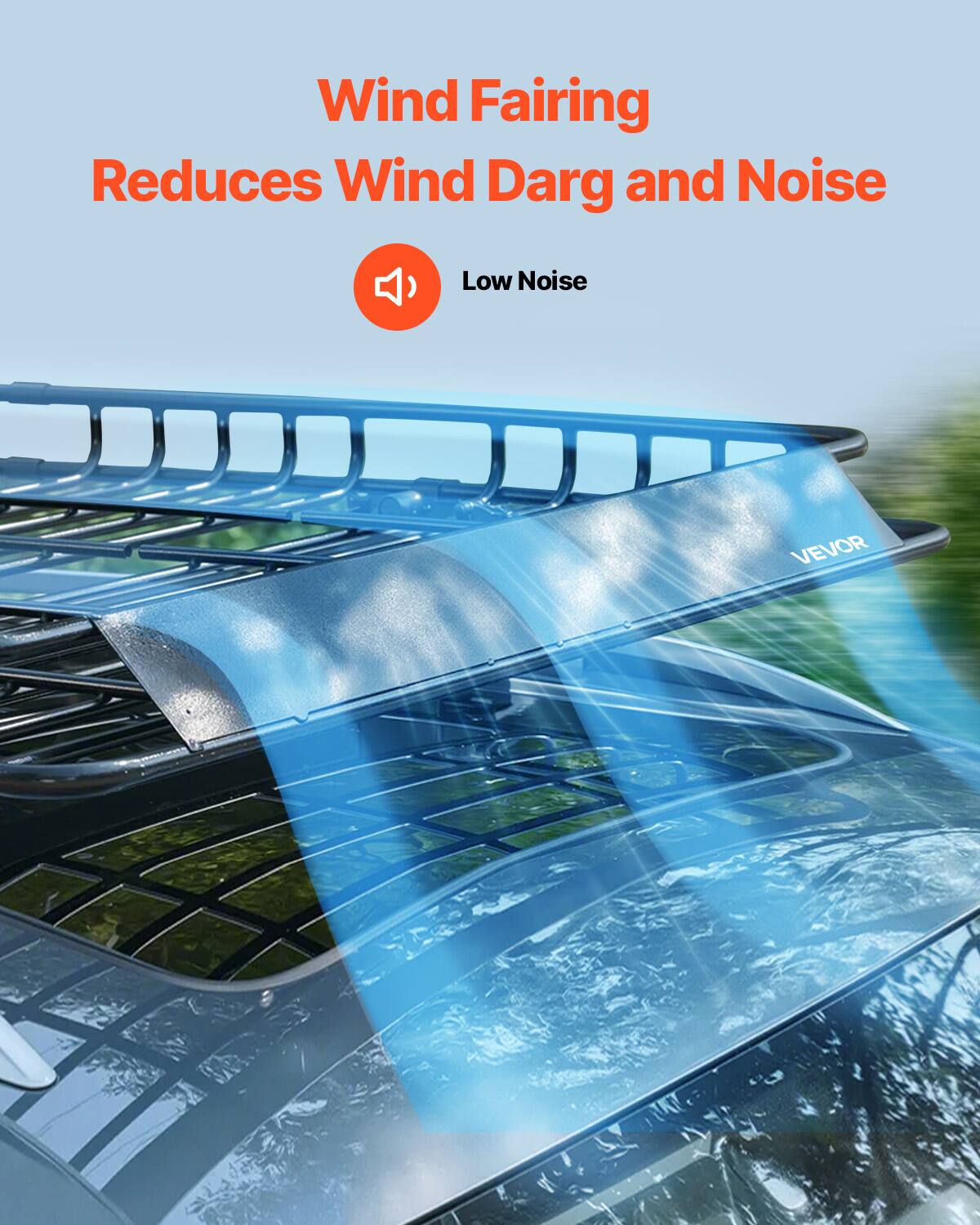 Wind Fairing Reduces Wind Drag and Noise  
Low Noise  
VEVOR