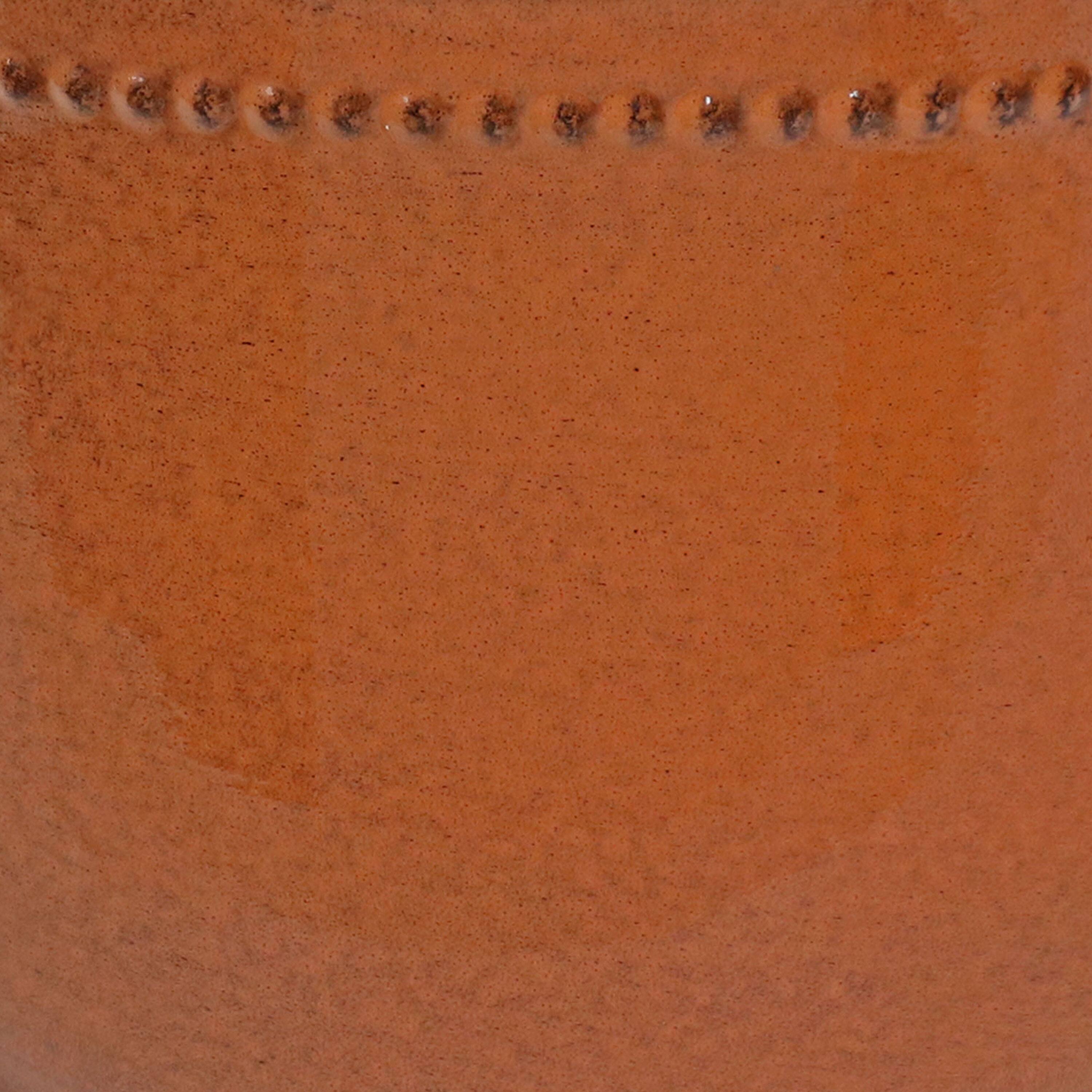 Alt View 4. Sunnydaze - Michael Metal Planter - 14.5 in- Set of 4 - Chestnut Glaze.