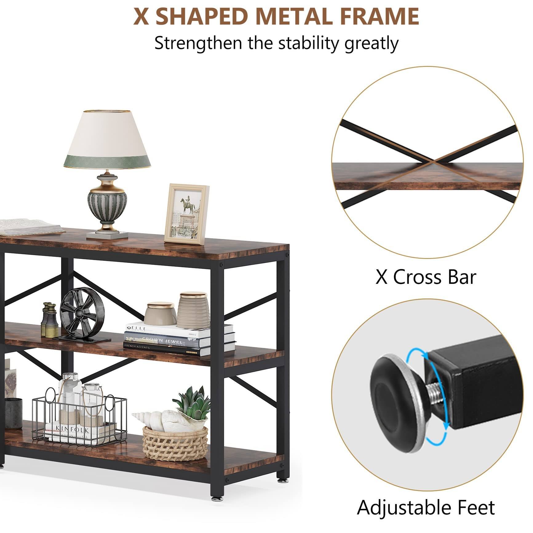 Tribesigns 70.9 Inch Extra Long Console Table, Modern Sofa Table Behind ...