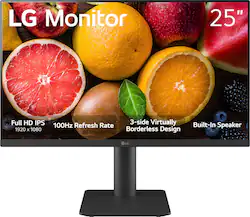 LG - 25" LED FHD 100Hz Monitor - Black - Front_Zoom