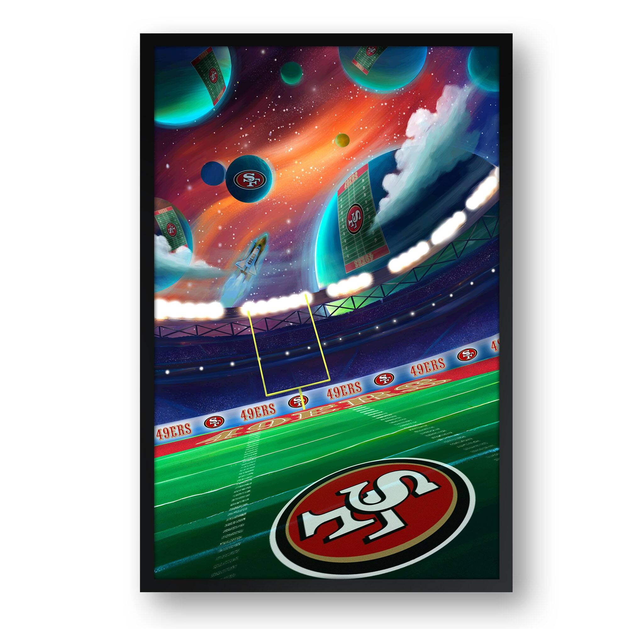 San Francisco 49ers Galaxy Print Framed Art