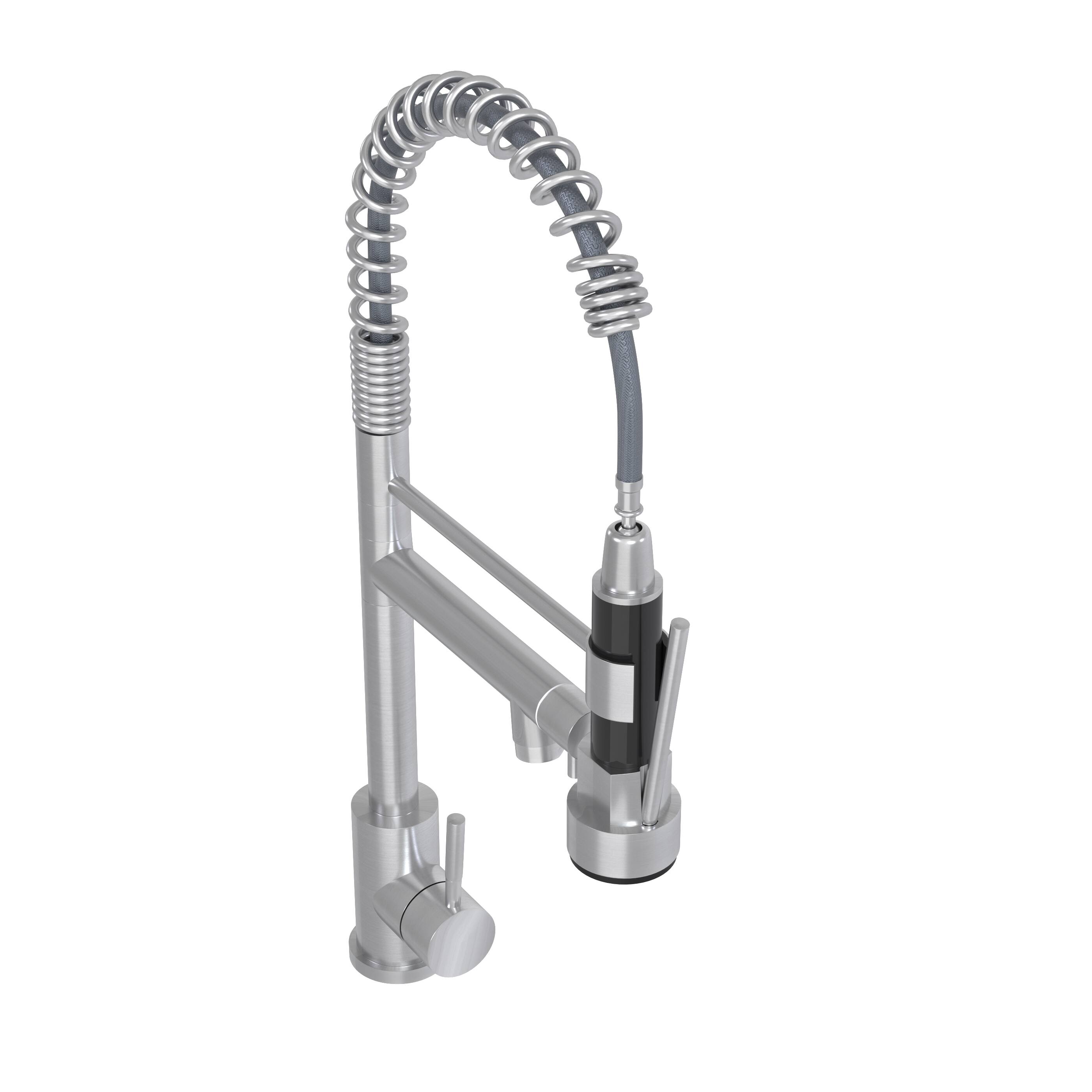 Alt View 2. Bothwa Home - Bothwa Home KF-YQ605-BN 19 - Inch Enzoh Kitchen Faucet in Brushed Nickel Finish - Brushed Gold.