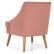 Alt View 19. Costway - Velvet Upholstered Accent Chair with Rubber Wood Legs - Pink.