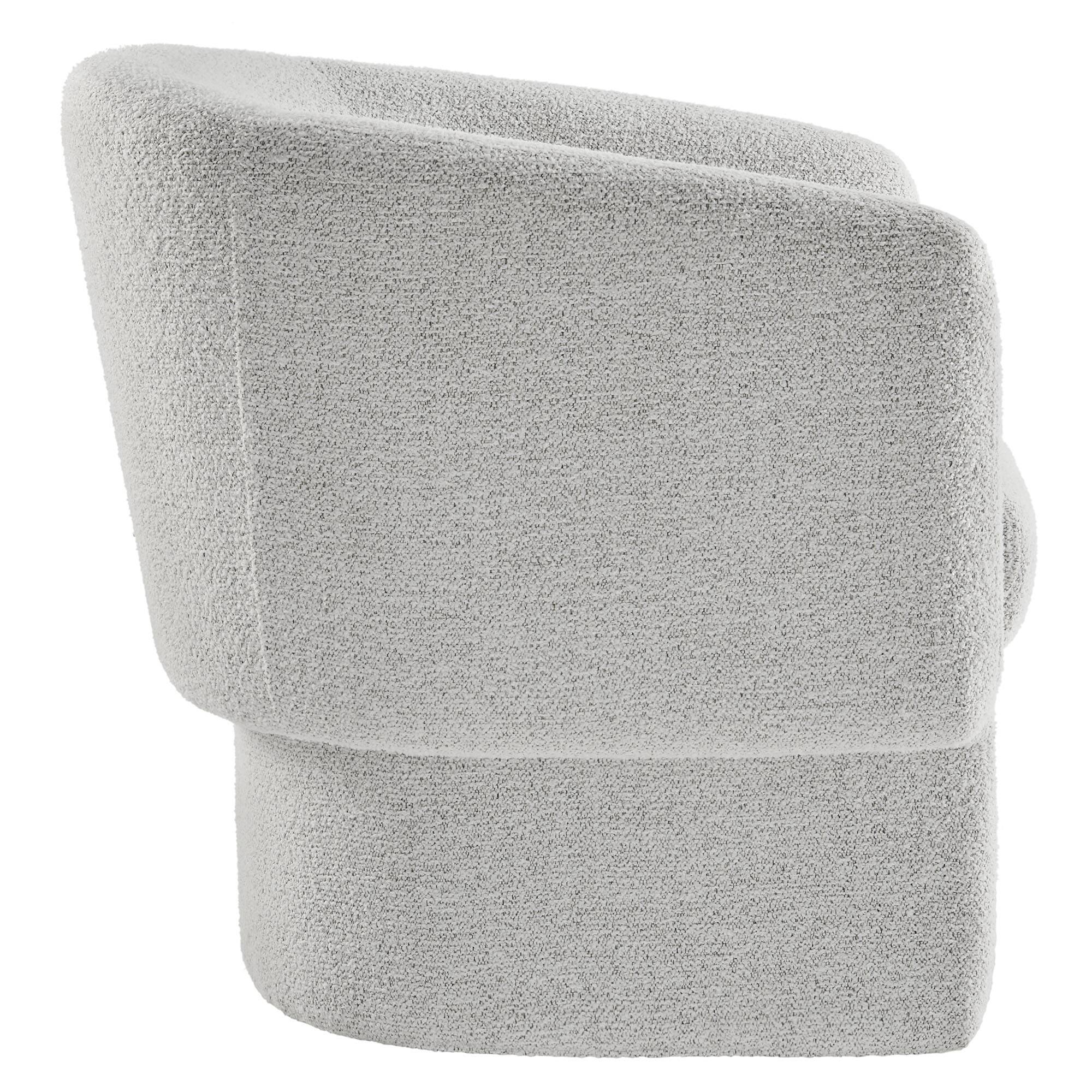 Alt View 2. Modway - Muse Boucle Fabric Barrel Accent Chair by Modway - Newsprint.