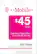 Front Zoom. T-Mobile - $45 Top-Up Prepaid Card.