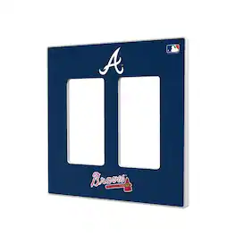 Keyscaper - Atlanta Braves Solid Double Rocker Light Switch Plate - Multicolor
