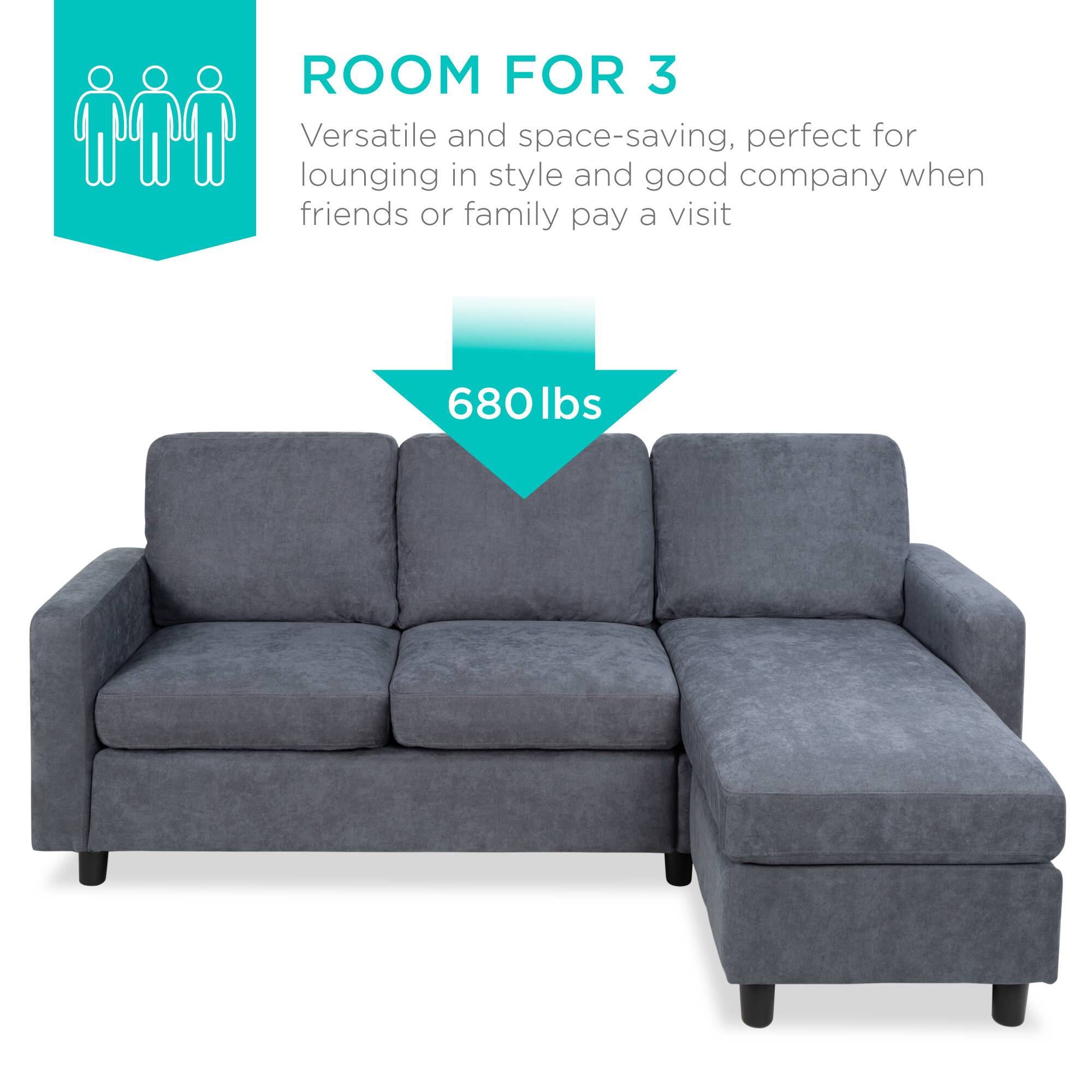ROOM FOR 3  
Versatile and space-saving, perfect for lounging in style and good company when friends or family pay a visit  
680 lbs