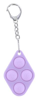 Toynk - Pop Fidget Toy 4-Button Silicone Keychain Accessory - Purple