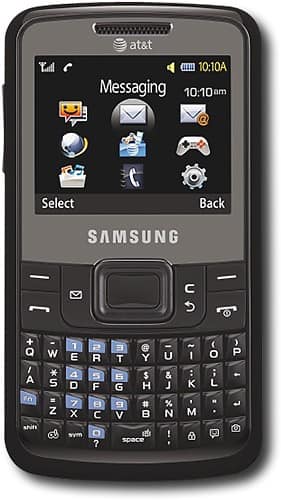 Front Standard. Samsung - A177 Cell Phone (Unlocked) - Black.