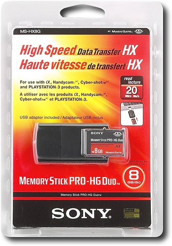Best Buy: Sony 8 GB Memory Stick PRO HG Duo 1 Card MSHX8G