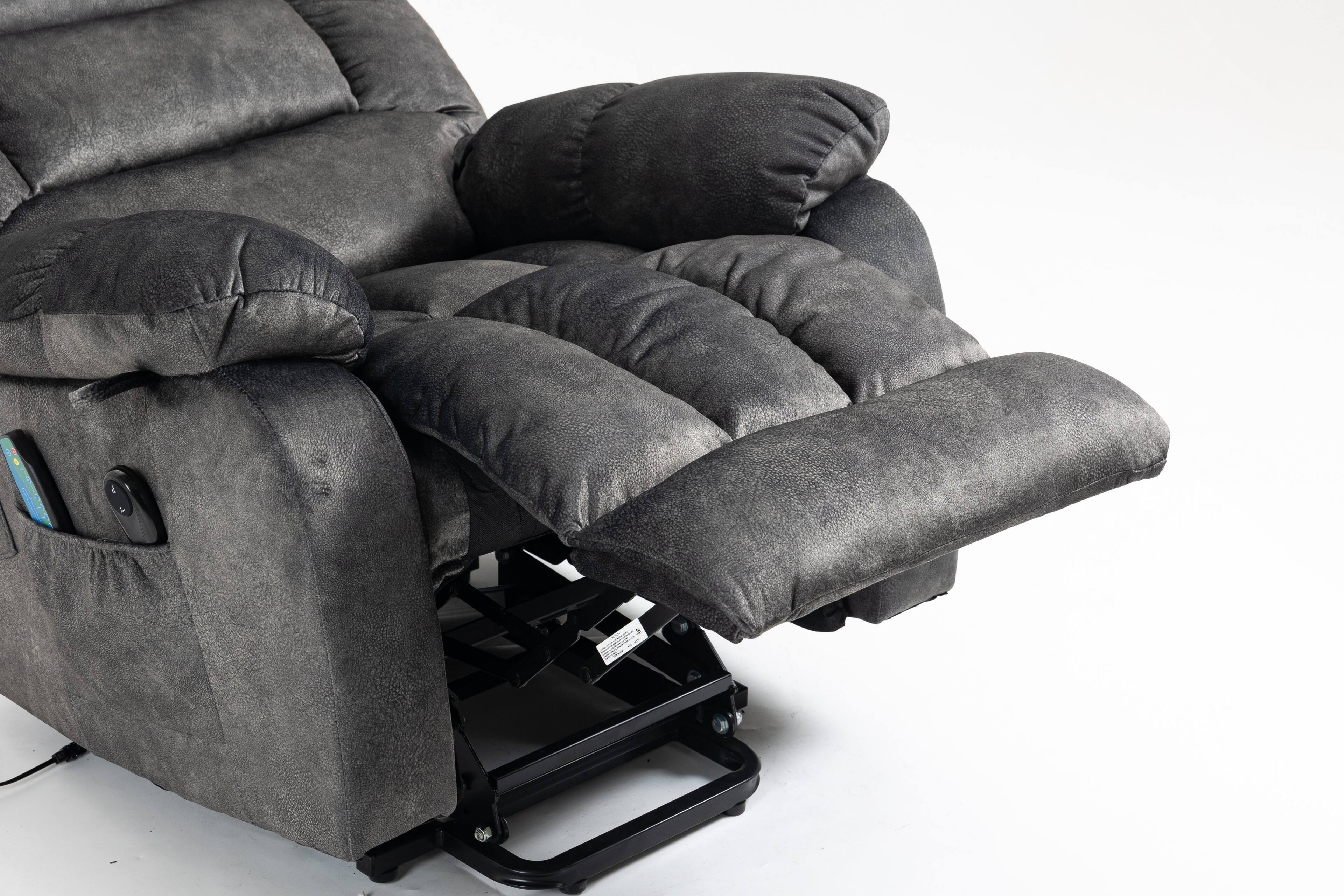 Angle. APRILSOUL - Recliners Lift Chair Relax Sofa Chair Living Room Power Electric Reclining for Elderly - Blue.