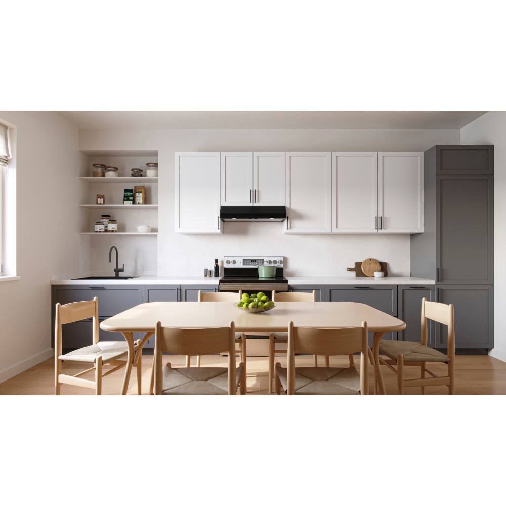 Alt View 9. Broan - Broan-NuTone 30-Inch Under Cabinet Range Hood, ENERGY STAR, 350 Max Blower CFM - Black.