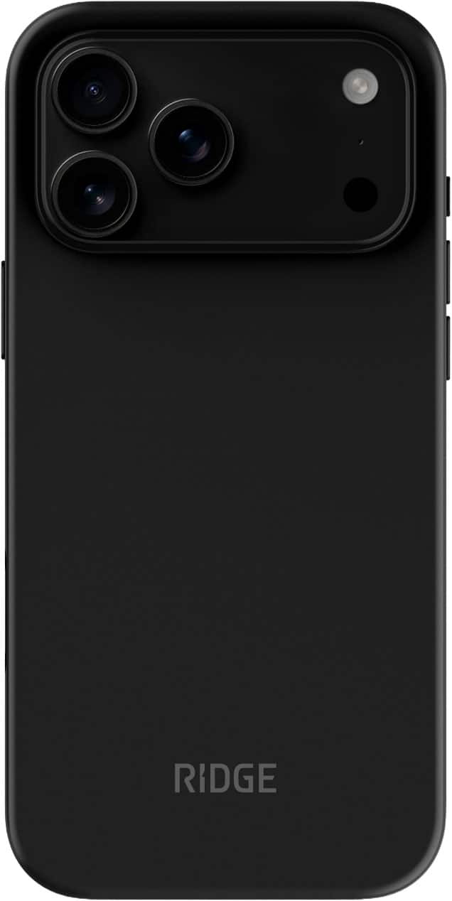 The Ridge Wallet - Ridge Phone Case - Matte Apple iPhone 18 Pro Max and 17 Pro Max Devices - Black