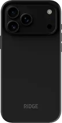 Front. The Ridge Wallet - Ridge Phone Case - Matte Black - Apple iPhone 18 Pro Max and 17 Pro Max Devices - Black.