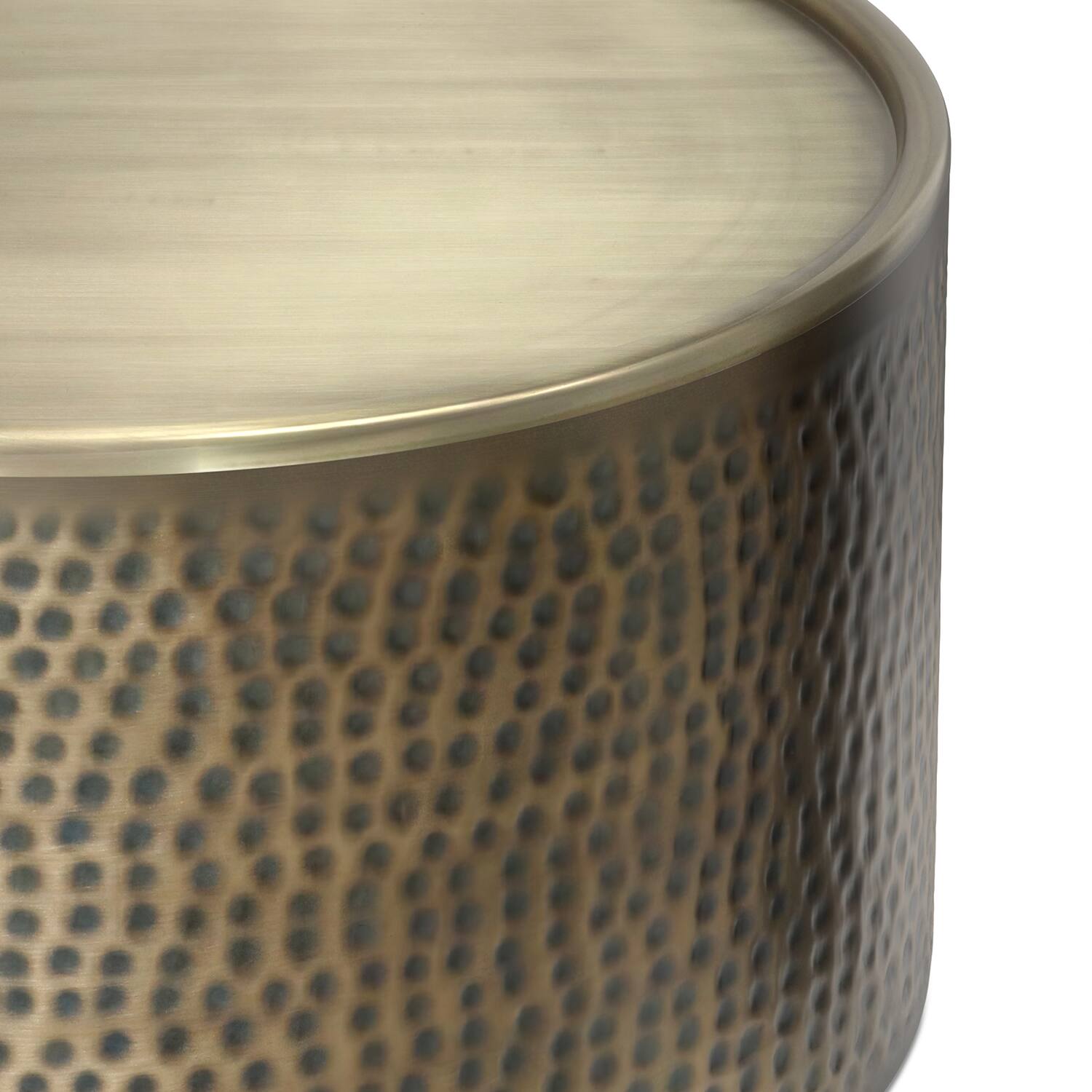 Alt View 7. Simpli Home - Corbin 32 inch Wide Boho Contemporary Coffee Table in Hammered Antique Gold Iron, Assembled - Hammered Antique Gold.