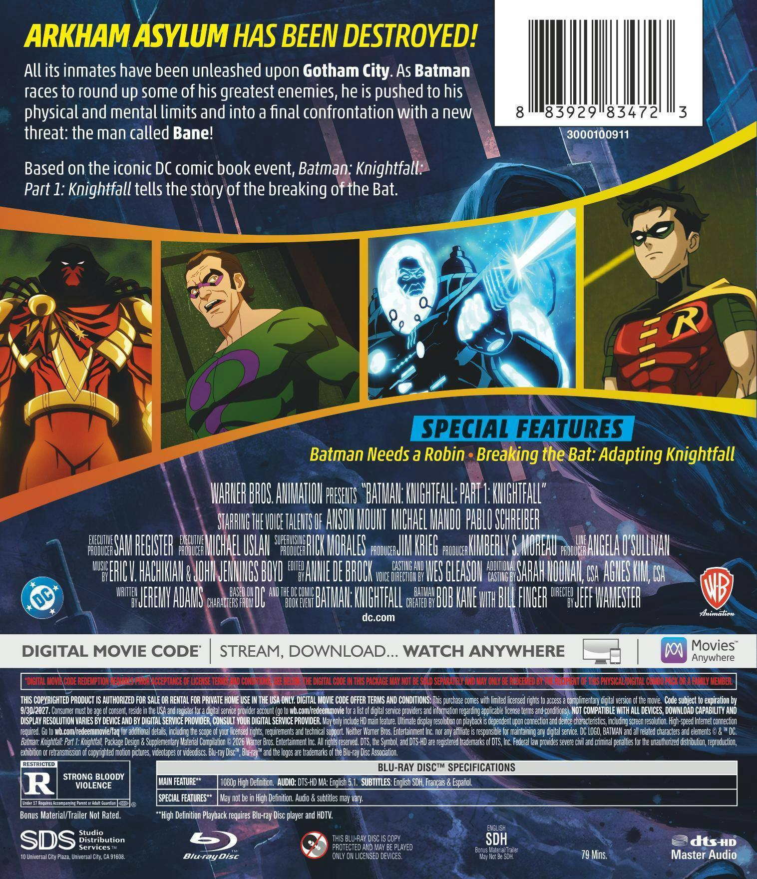 Back. Batman: Knightfall Part 1: Knightfall   - BLU-RAY.