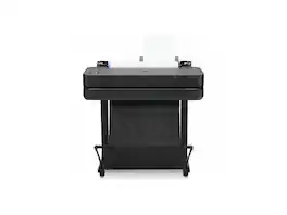 HP - DesignJet T630 Large Format 24-inch Plotter Printer with Auto Sheet Feeder, Media Bin & Stand (5HB09D)