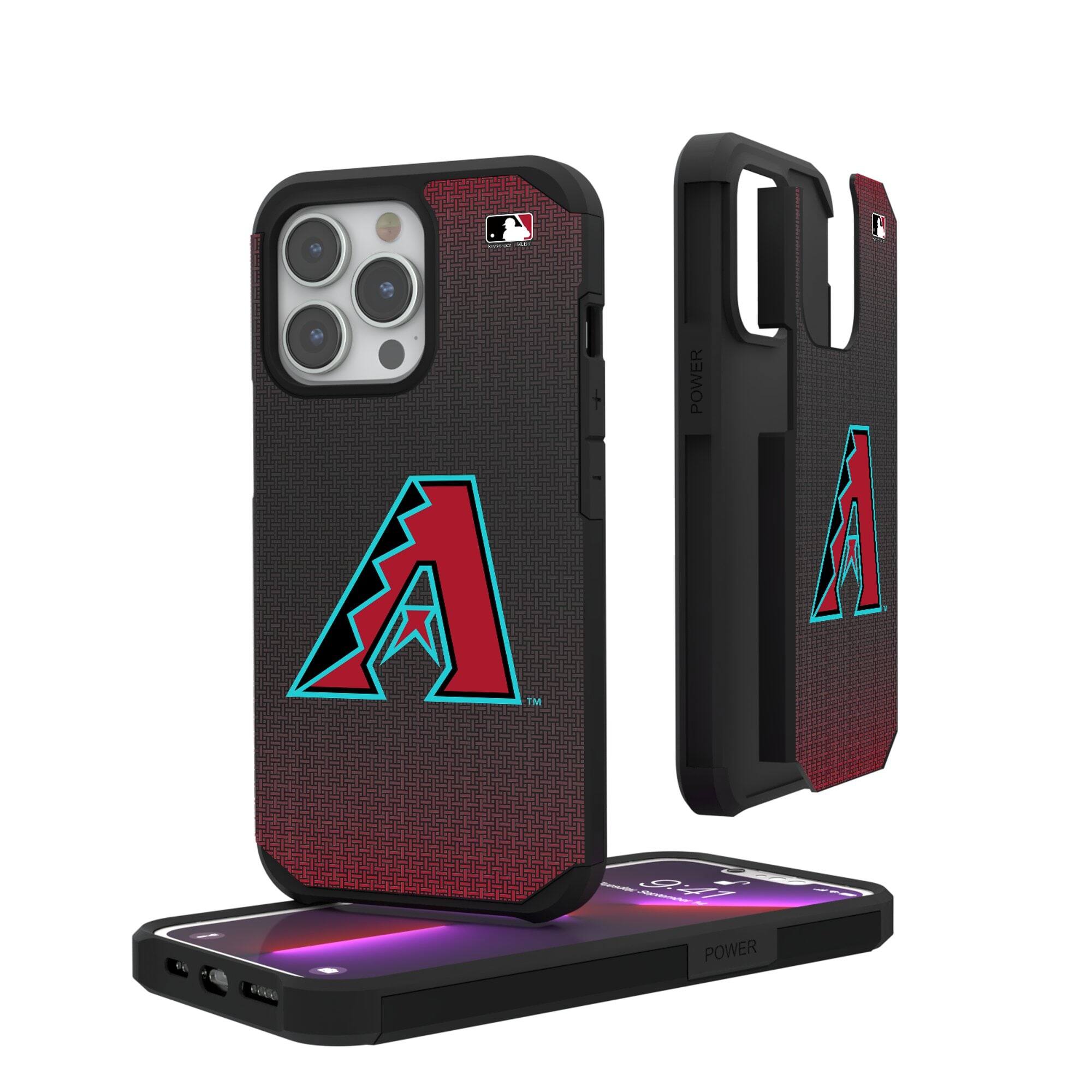 Photos - Case MLB Keyscaper -  - Arizona Diamondbacks Linen Logo iPhone Rugged  - 16 Pro Max - Black 201333176 