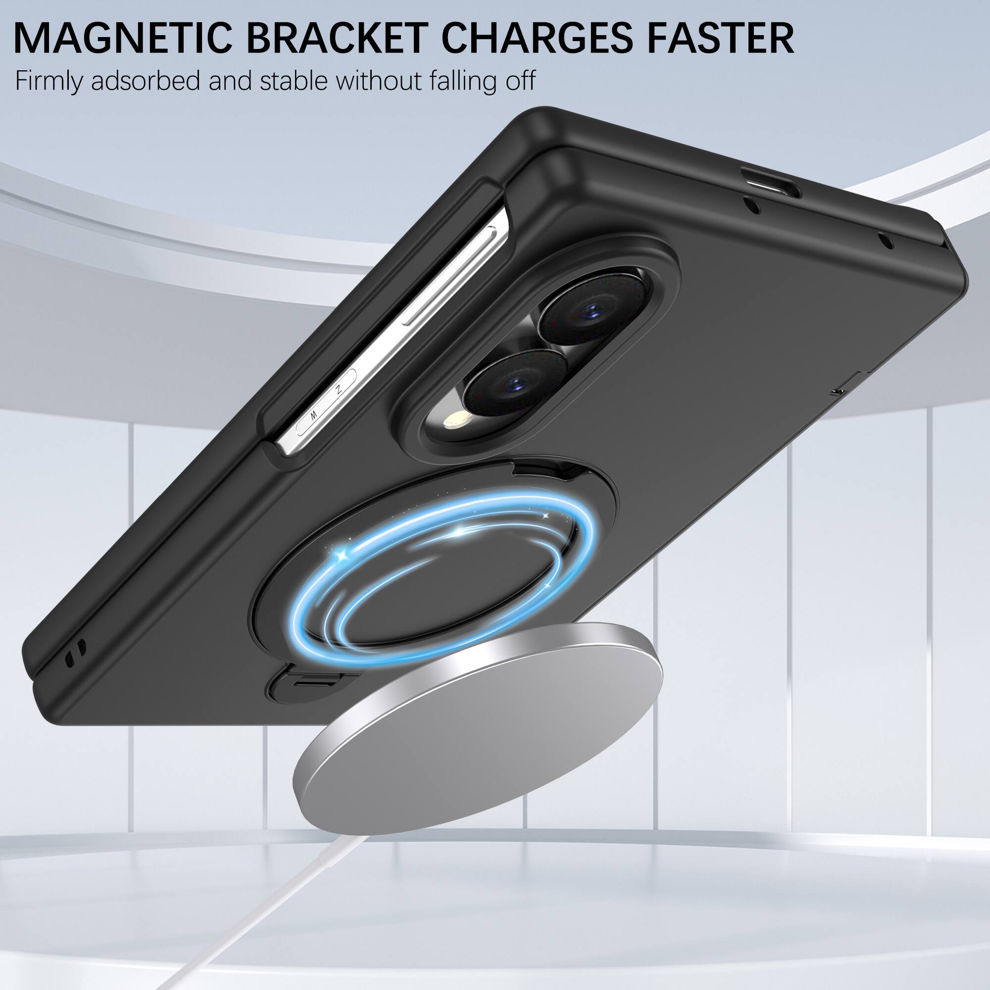 MAGNETIC BRACKET CHARGES FASTER  
Firmly adsorbed and stable without falling off