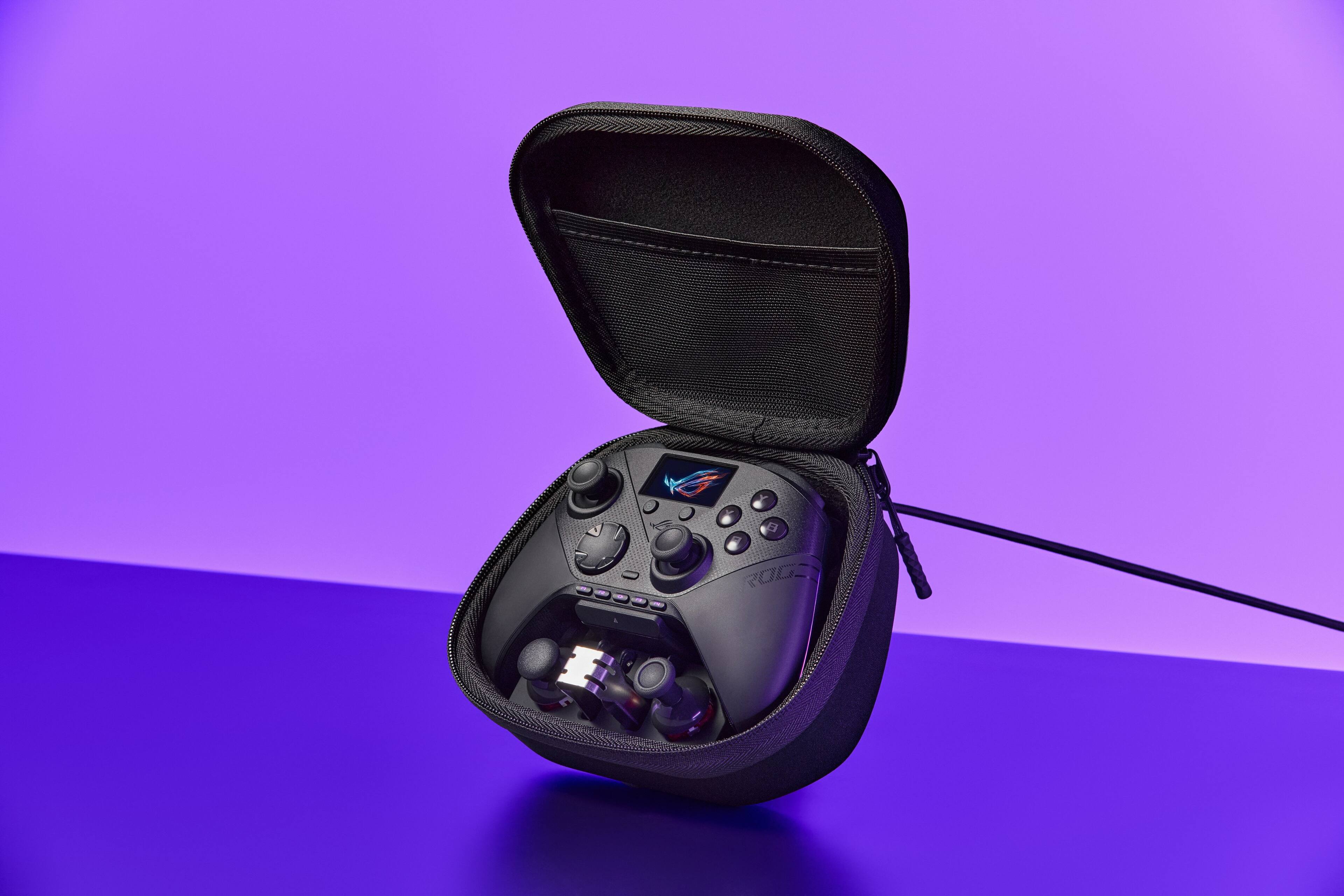 Alt View 6. ASUS - ROG Raikiri II Pro PC Wireless Controller with Hot-Swappable TMR Joysticks - Black.