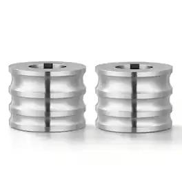 VEVOR - Replacement Roller for Rolling Mill 3 Sizes Grooves 2 Domed Rollers,Jewelry DIY Tool Accessory Parts,Premium Alloy Steel - Silver
