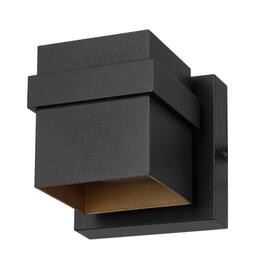 Globe Electric - 1-Light Matte Black Petite Structure Wall Sconce
