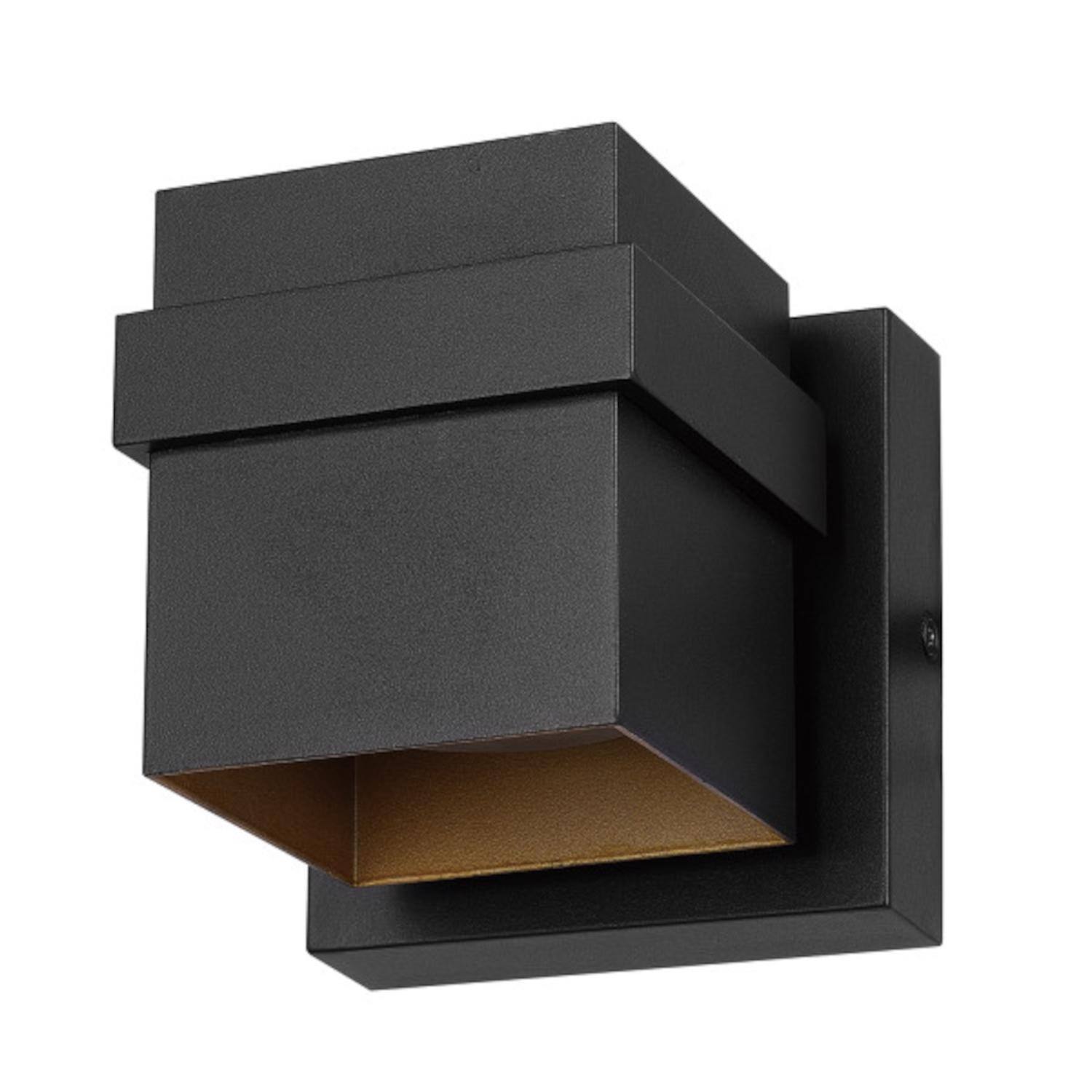 Front. Globe Electric - Globe Electric 1-Light Matte Black Petite Structure Wall Sconce.