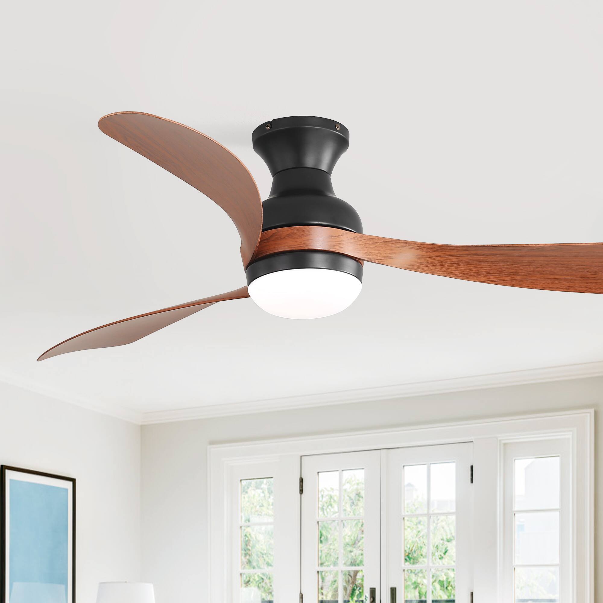 Angle. Dexmalle - Dexmalle-52-Inch Ceiling Fan With Light And Remote Control-BROWN.