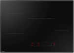 Samsung - 30" Induction Cooktop with Anti-Scratch Matte Glass and Sync Burners - Black