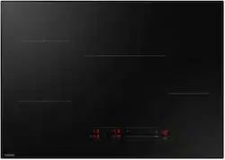 Samsung - 30" Induction Cooktop with Anti-Scratch Matte Glass and Sync Burners - Black - Front_Zoom