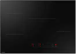 Samsung - 30" Induction Cooktop with Anti-Scratch Matte Glass and Sync Burners - Black