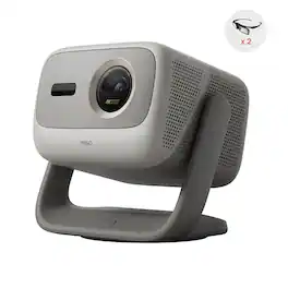 JmGO - N3 4K UHD Triple Laser Smart Portable Projector Google TV 1.3x Optical Zoom 300'' Display Dolby Audio Blu-ray 3D - Gray