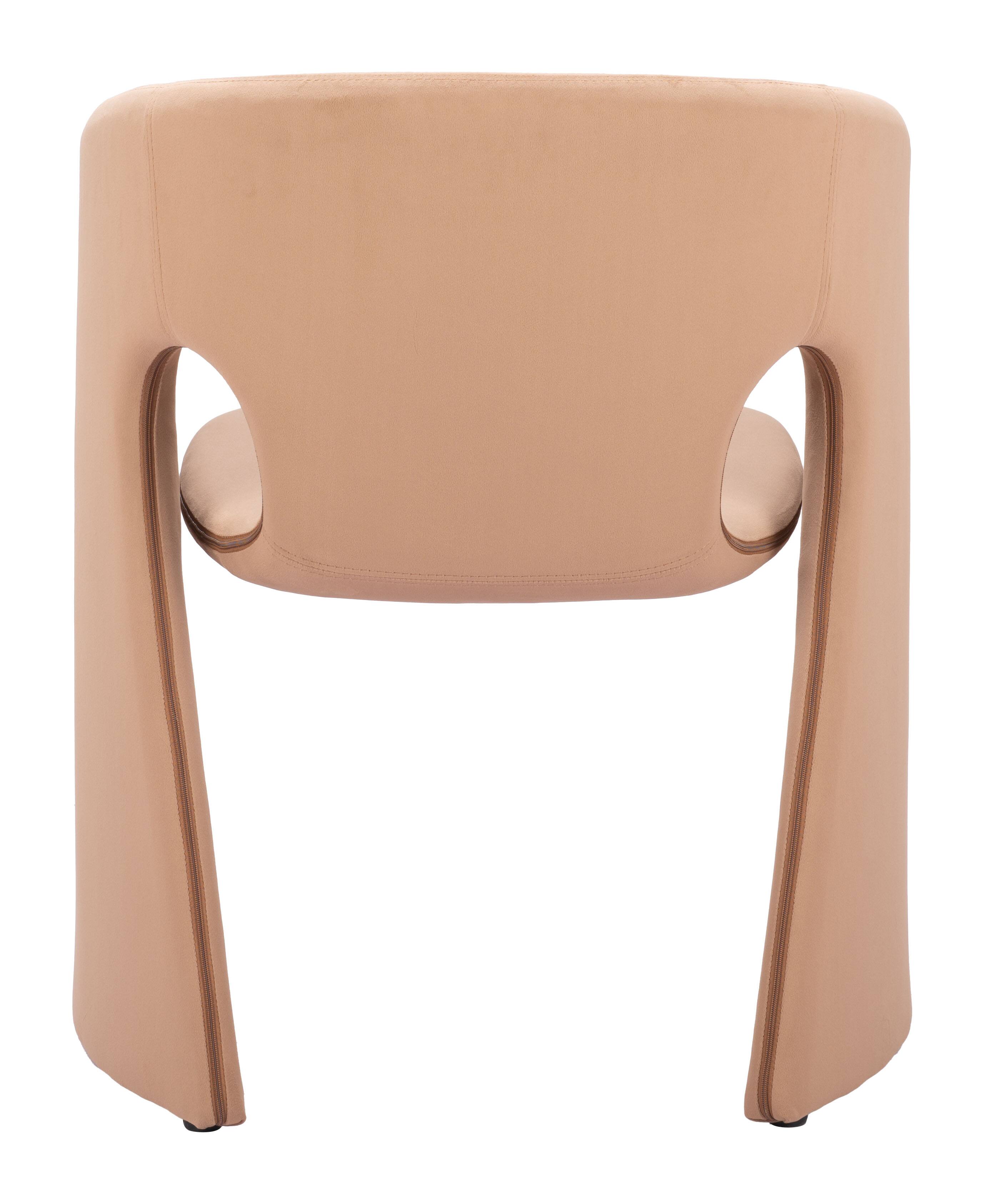 Angle. Hivvago - Rosyth Dining Chair Tan - Tan.
