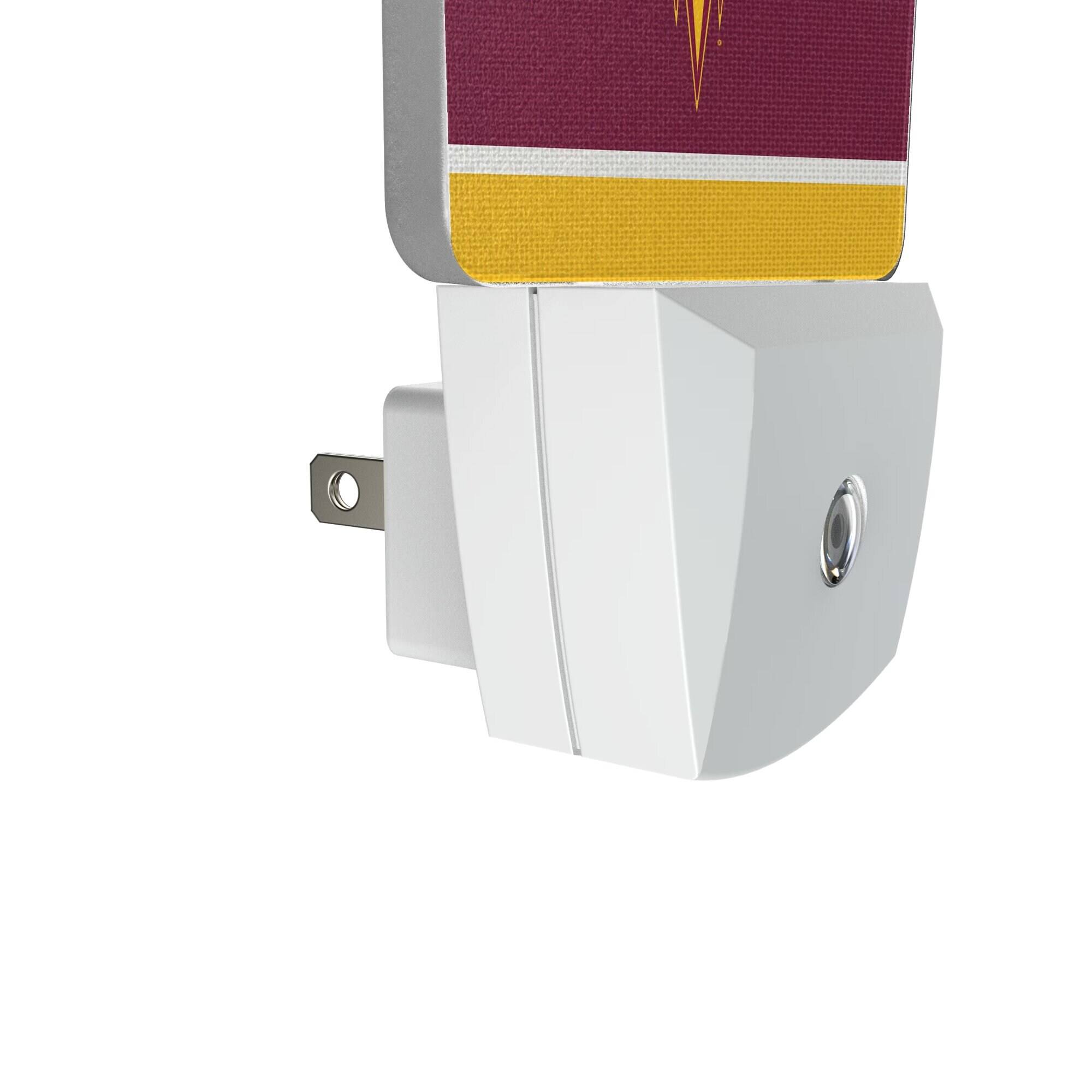 Alt View 2. Keyscaper - Arizona State Sun Devils Stripe Design Nightlight 2-Pack - Multicolor.