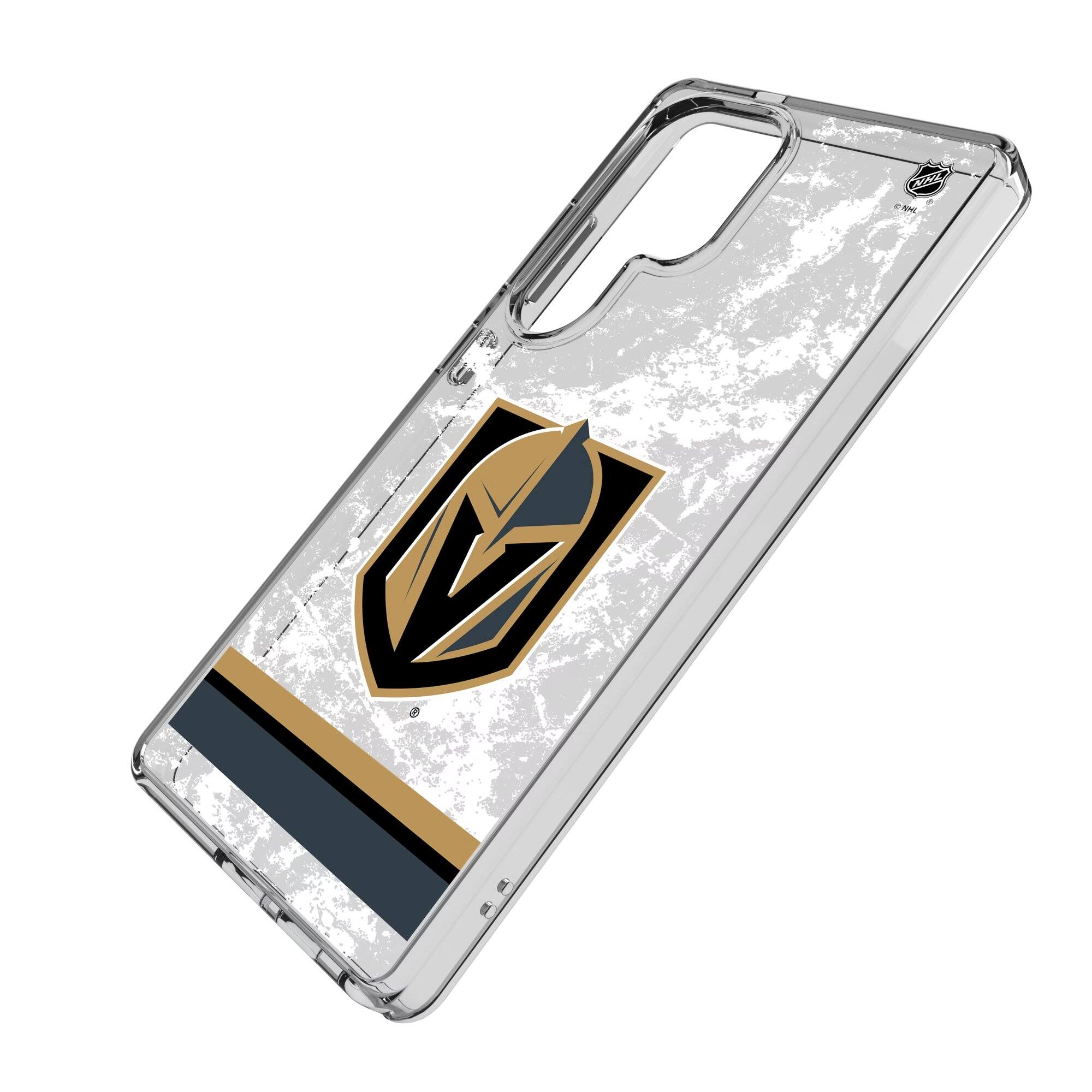 Alt View 1. Keyscaper - Vegas Golden Knights Galaxy Stripe Clear Ice Case - S23 Ultra - Multicolor.