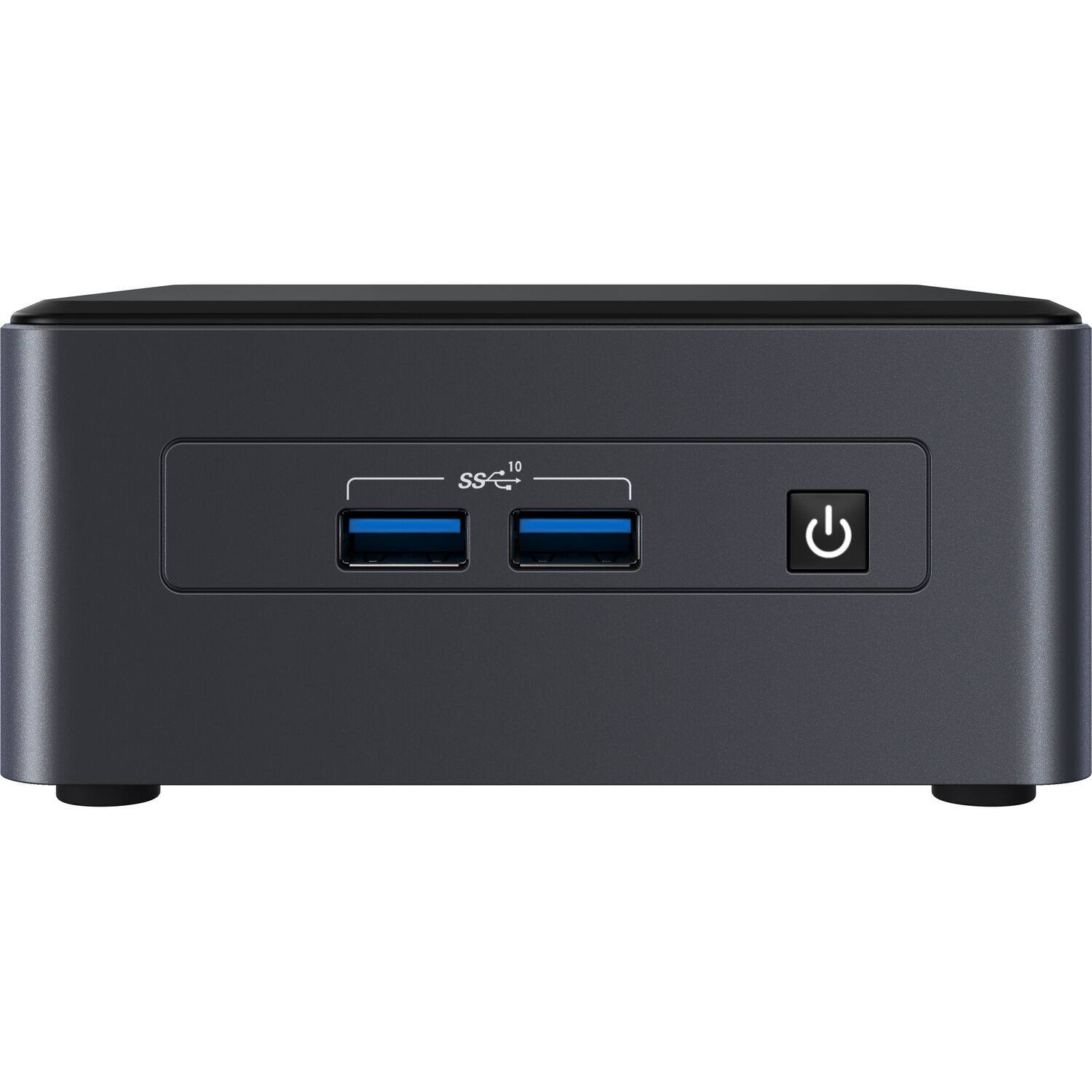 Alt View 1. Intel - NUC 11 Pro NUC11TNHI30 NUC 11 Pro NUC11TNHI30 Mini Desktop (i3-1115G4, 32GB, 1TB SSD, Win 11 Home) - Black.