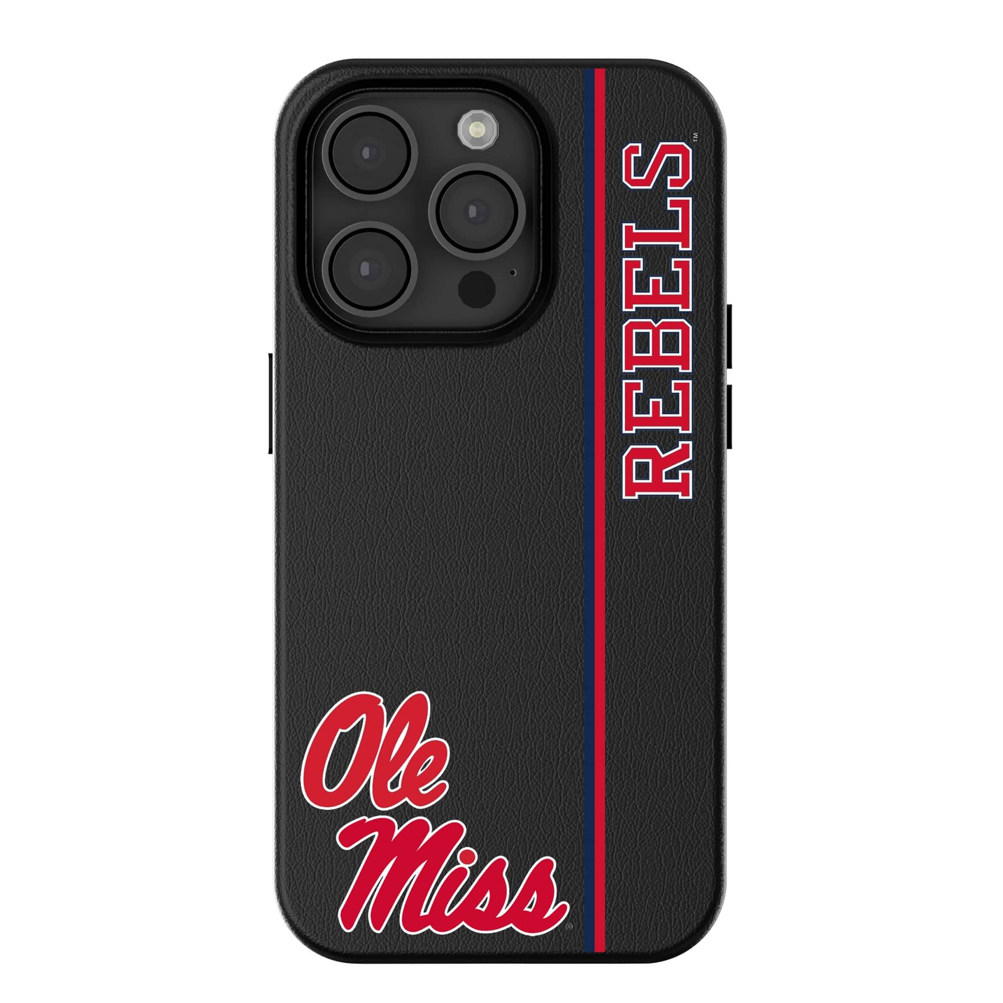 Keyscaper - NCAA - Ole Miss Rebels iPhone Magnetic Bump Case - 16 Pro Max - Black