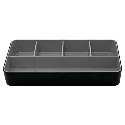 Alt View 2. Advantus - Fusion 5 Compartment Desk Tray and Gray, Each - Black W/Gray.