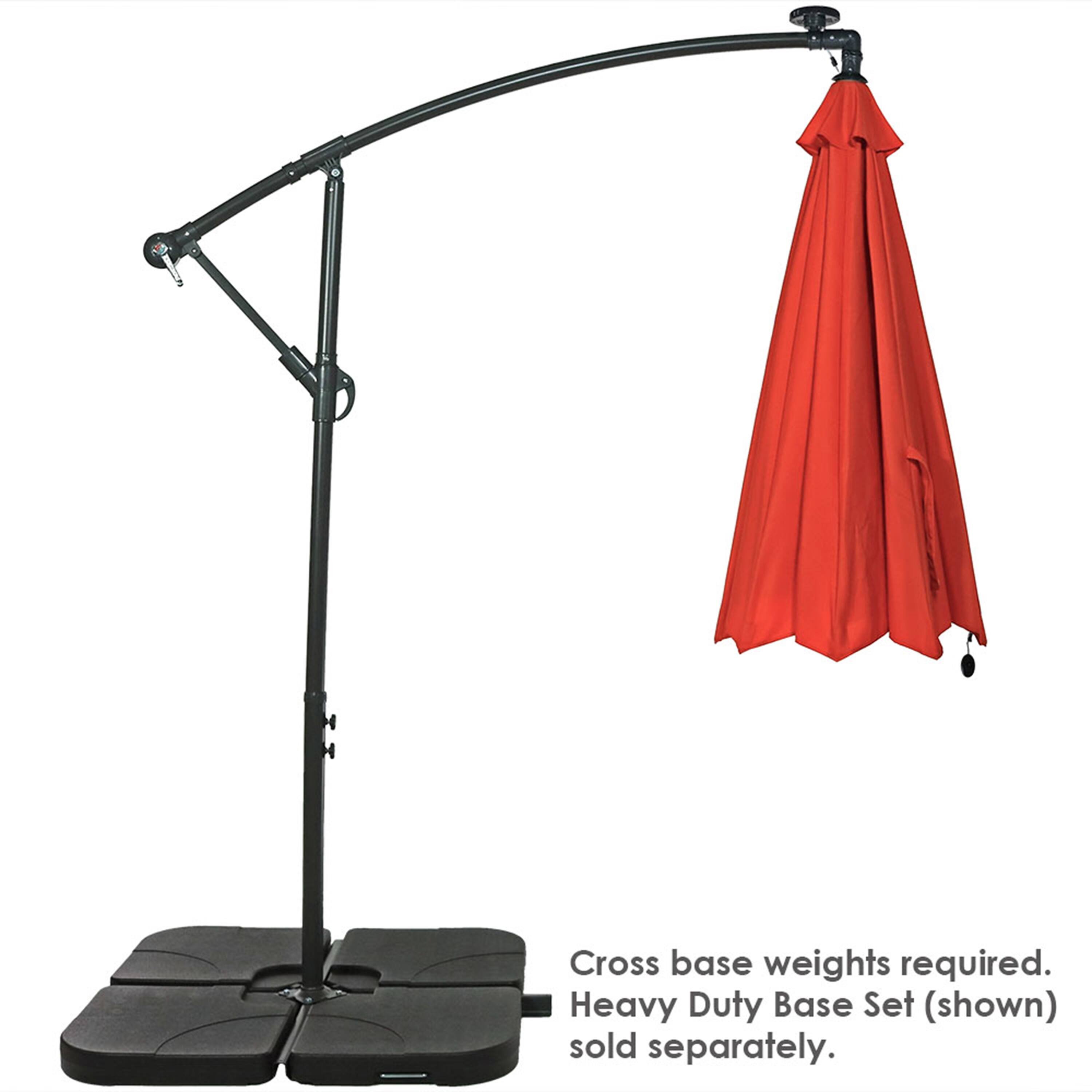 Cross base weights required.  
Heavy Duty Base Set (shown) sold separately.