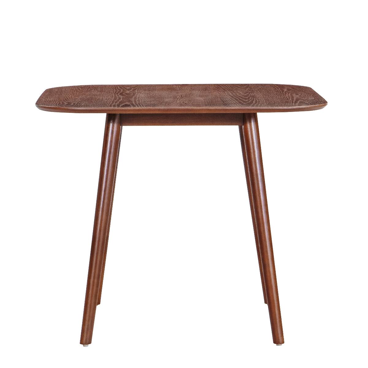 Left. Loheer - Loheer Square Dining Table Dark Walnut Mid Century Modern Table for Four - Dark Walnut.