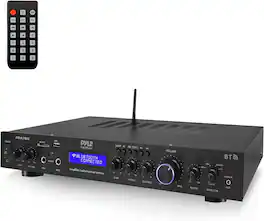 PYLE - Bluetooth Radio Receiver & Amplifier - Black