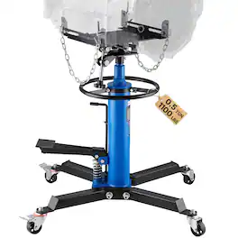 VEVOR - Transmission Jack, 33"-67" High Lift, 1100 lbs Hydraulic Telescoping Transmission Jack, 2-Stage Floor Jack Stand 1/2 Ton - Black;Blue
