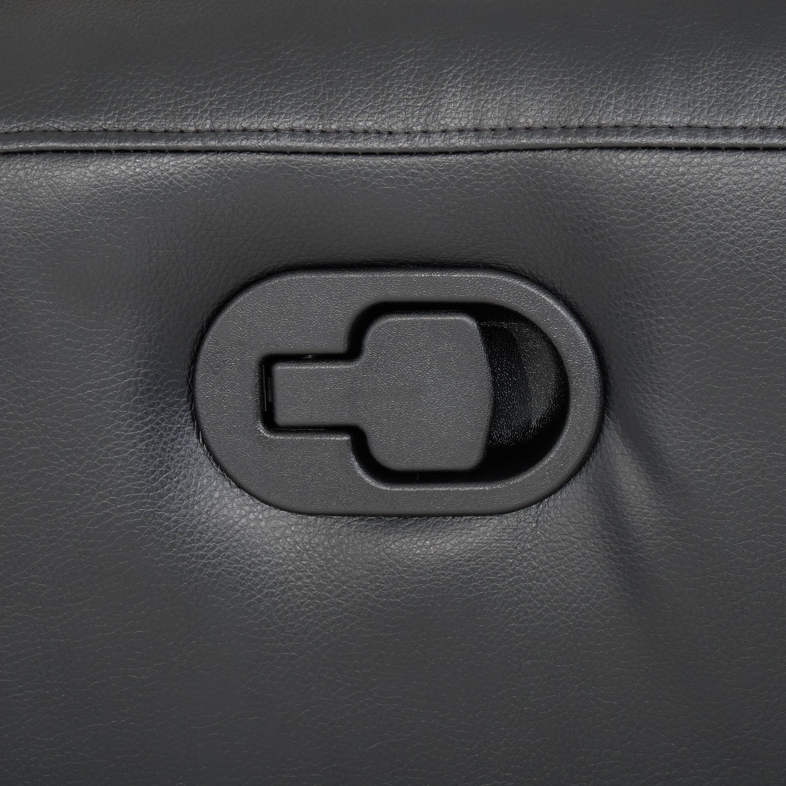 Alt View 10. CorLiving - Marin Faux Leather Upholstered Indoor Swivel Glider Manual Recliner with Steel and Engineered Wood Frame - Black.